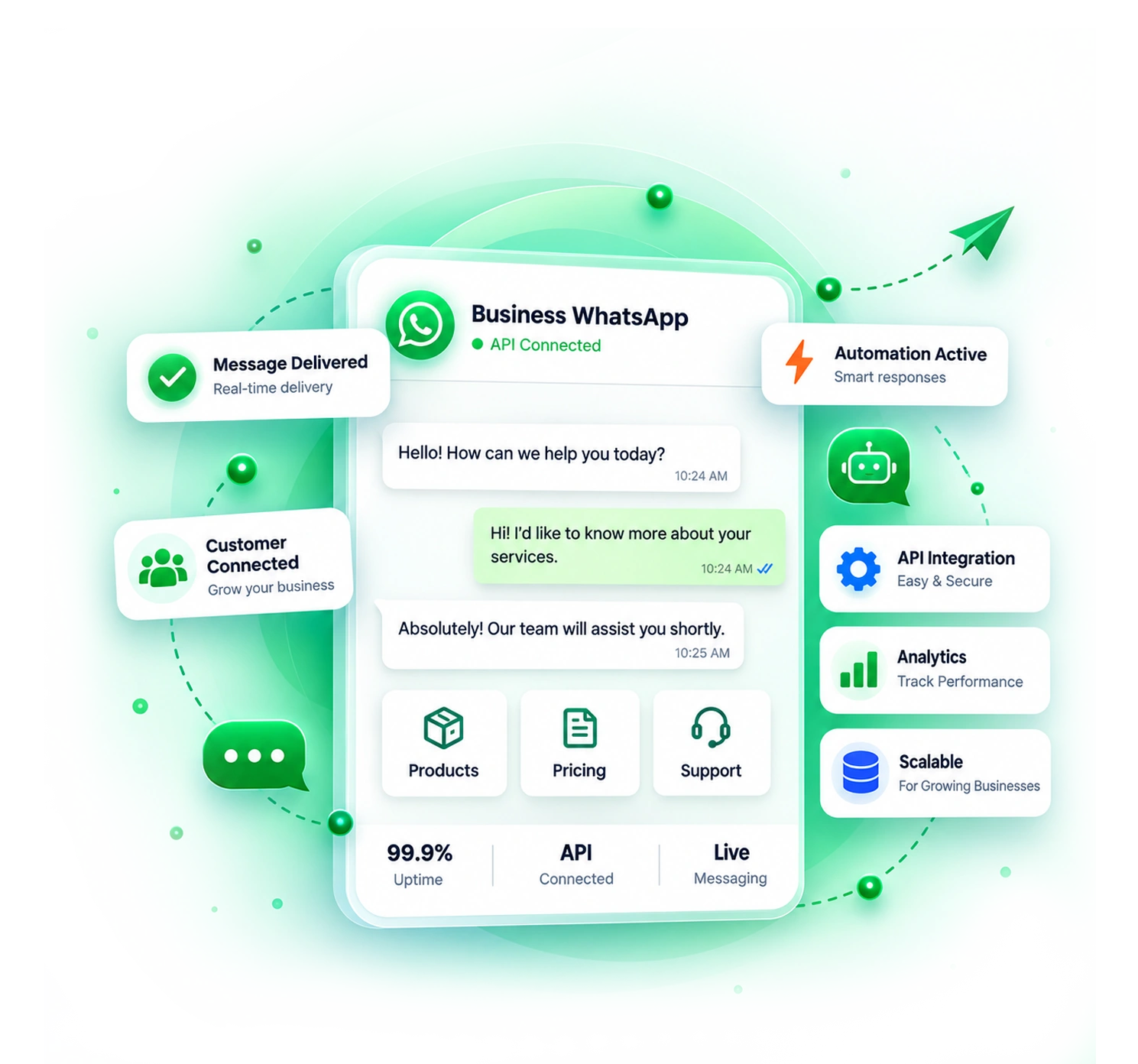 WhatsApp API Mockup